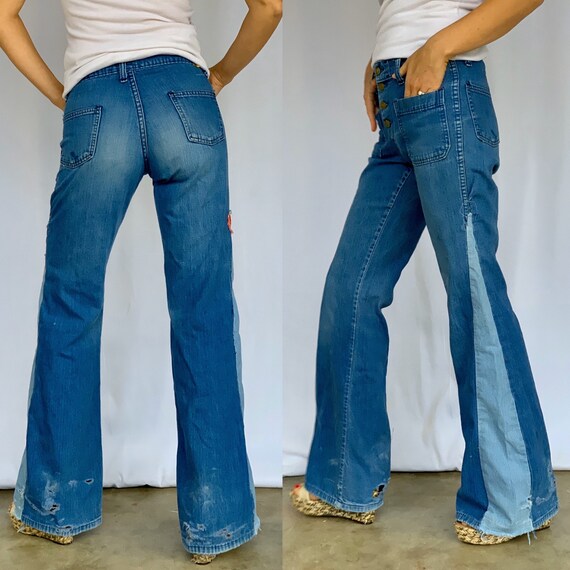Farah 70s Bellbottoms Blue Jeans
