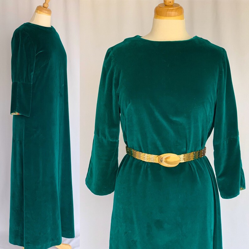 emerald green kaftan dress