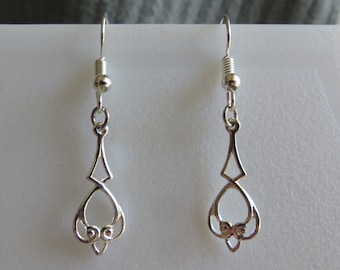 filigree drop earrings