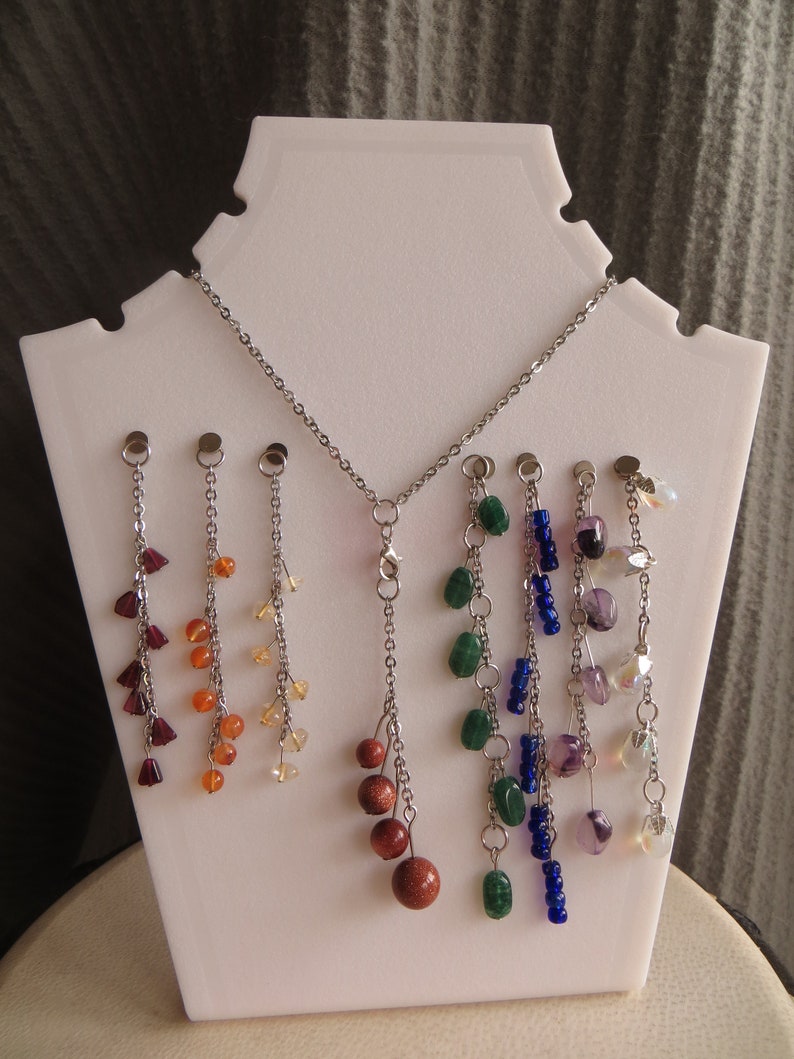 rainbow module Y-necklace
