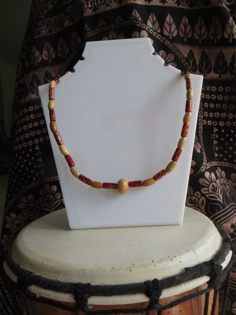 wooden bead necklace