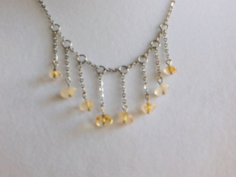 citrine fringe necklace