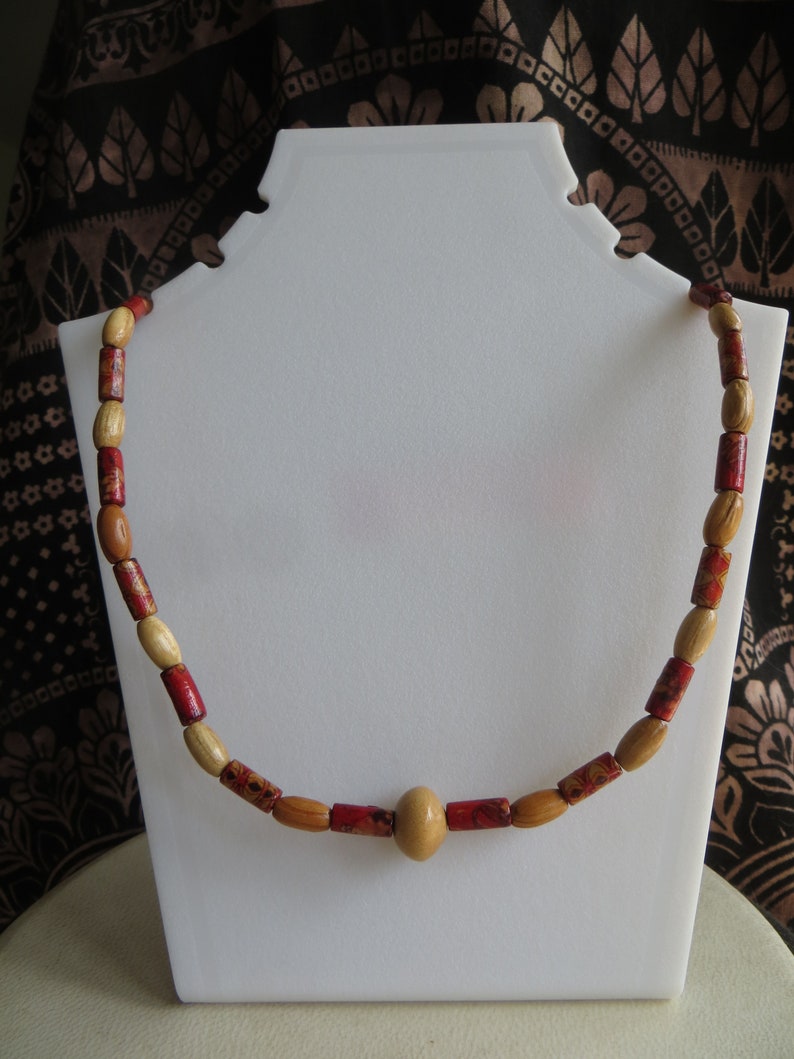 wooden bead necklace