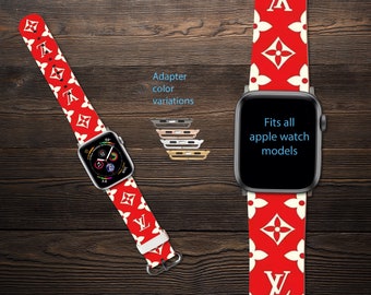 inspired by louis vuitton apple watch band series 1 4 iwatch etsy