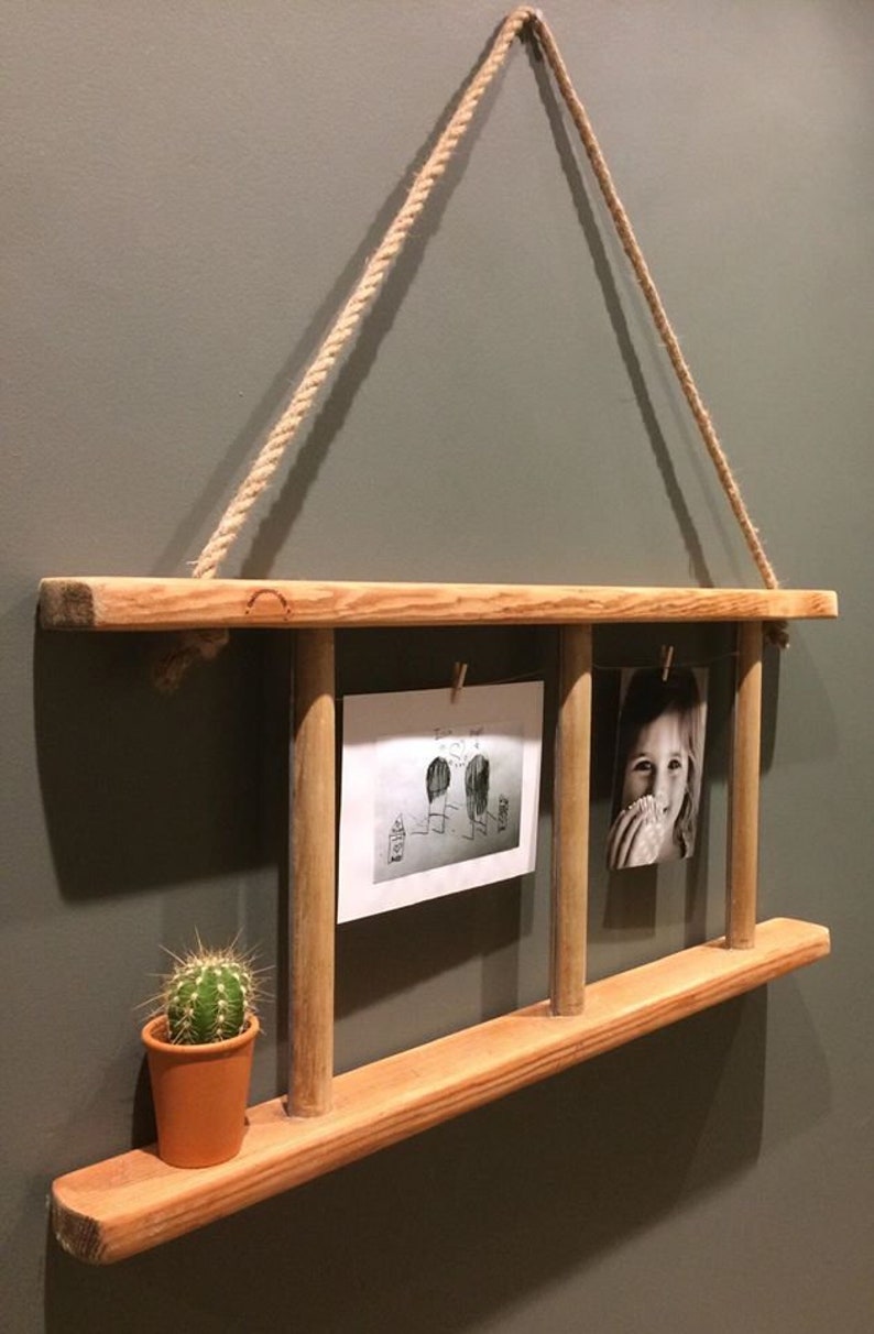 Bespoke Reclaimed Mini Ladder Shelf Etsy