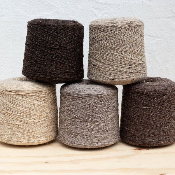 Mohair Tweed – 70/30 Merino/Mohair  - on Cone - Shades of beige