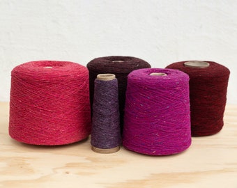 Galanta Tweed – Merino/Cashmere/Silk - on Cone - Shades of pink, purple