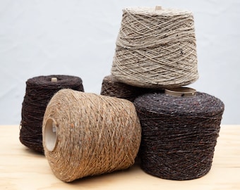 Kilcarra Tweed – 100 % ren ull – på kon – Nyanser av brunt och beige
