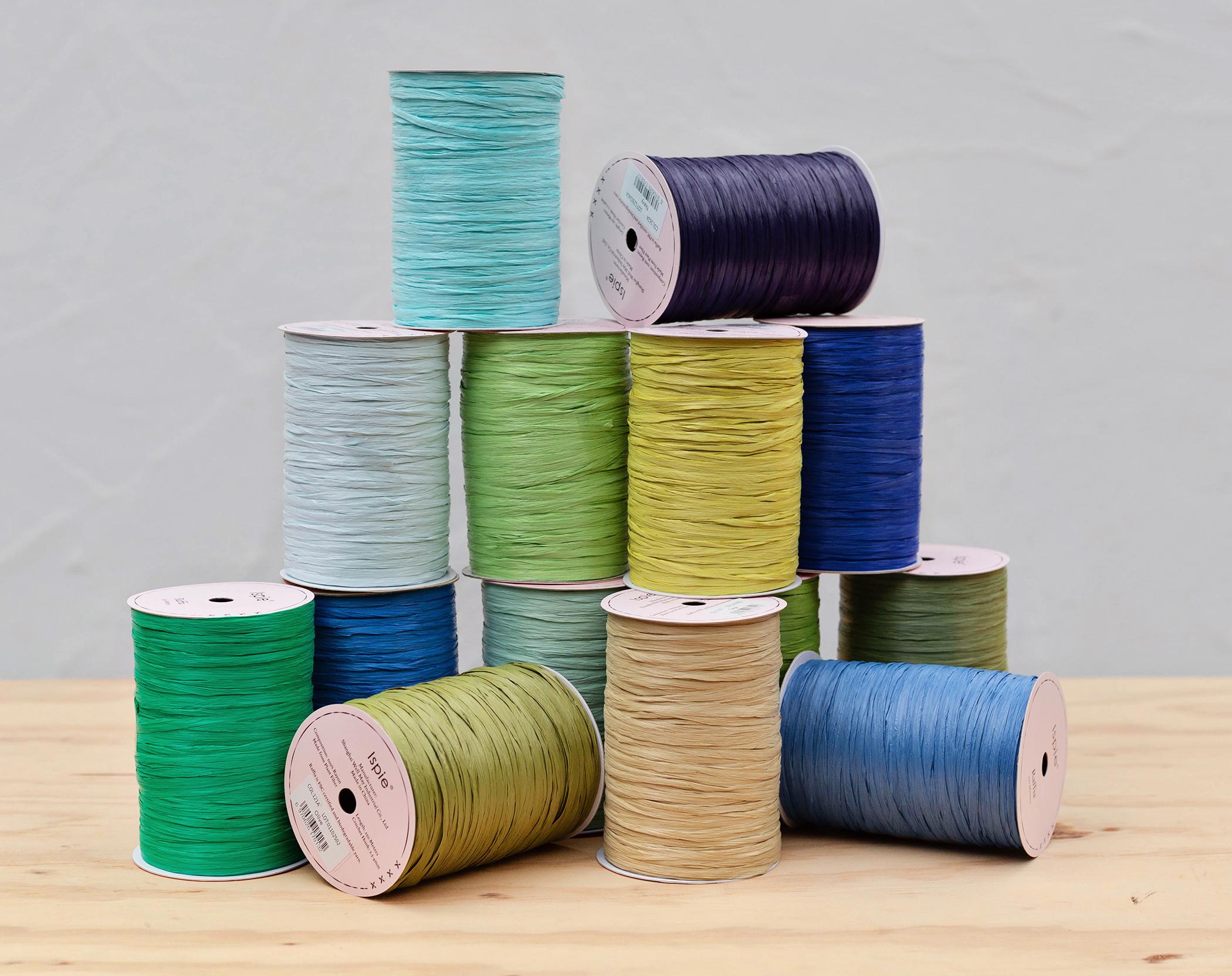ISPIE Raffia Yarn – 100% Plant Cellulose Fiber - 250m, Shades of