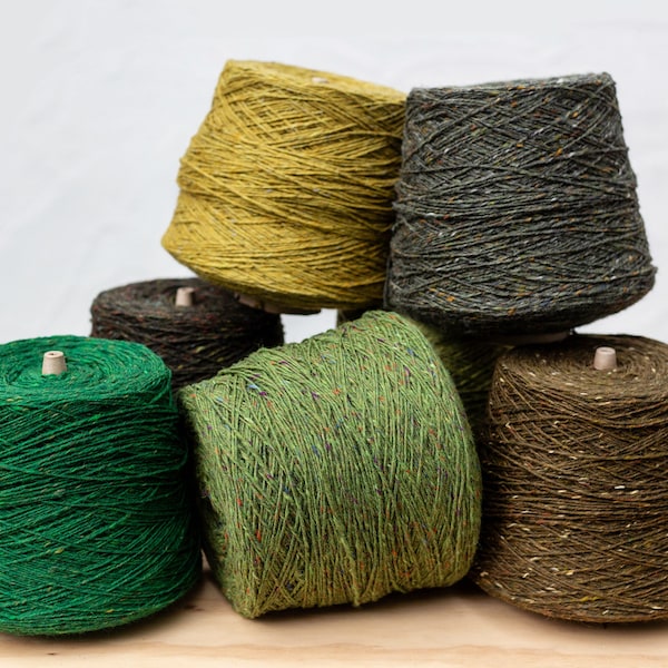 Kilcarra Tweed – 100% pure wool - on Cone - Shades of green