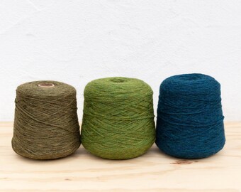Tuna - Alpaca/Merino Wool/Polyamide - 50g or 100g - Green and turquoise