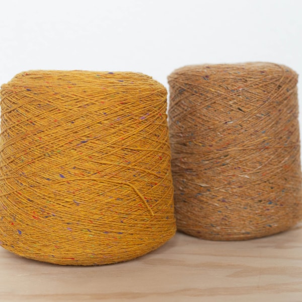 Soft Donegal Tweed – 100% Merino wool - on Cone - Shades of yellow