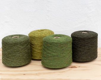 Mohair / Tweed - 70/30 Merino/Mohair - auf Kone - Grüntöne