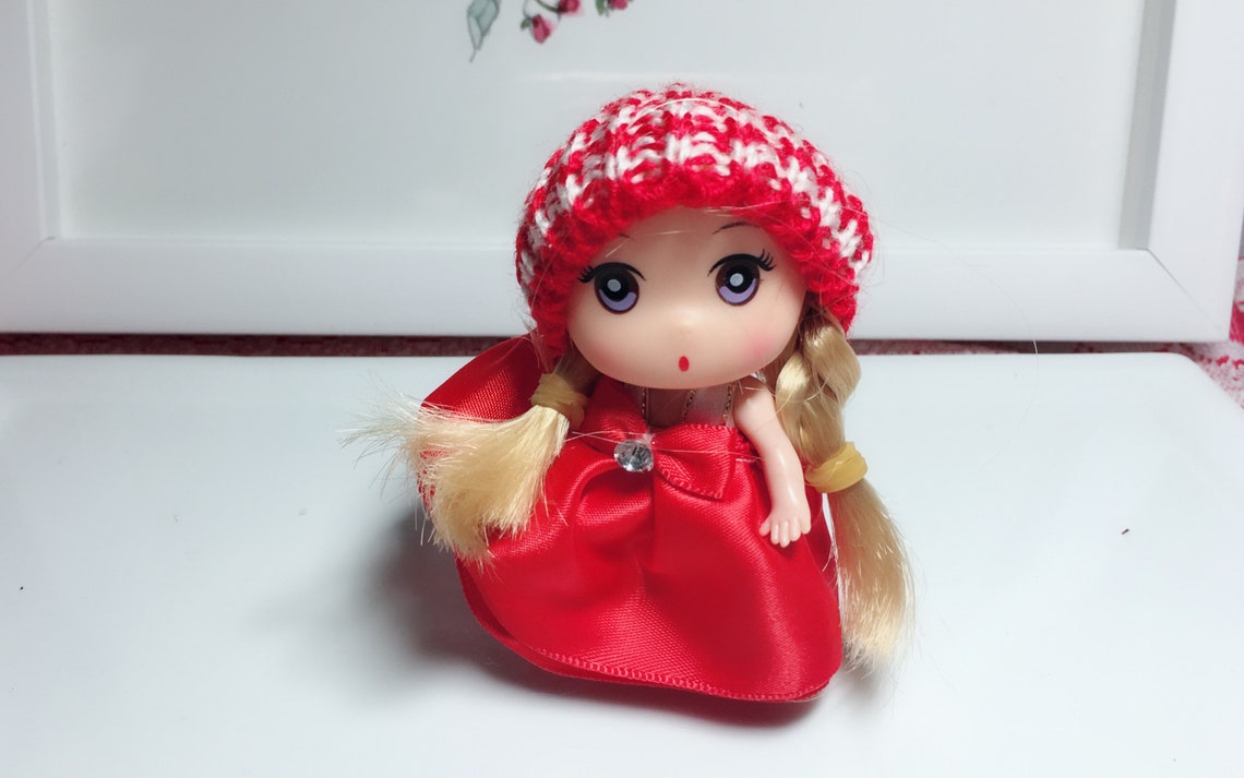 Mini Doll keychain Backpack charms Kawaii dolls Small mini Etsy