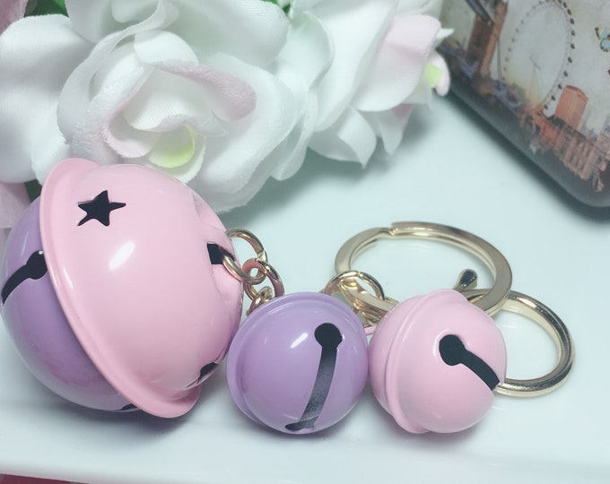 Jingle Bell Keychain Bell Keychain Bell Charms Holiday Bell Etsy