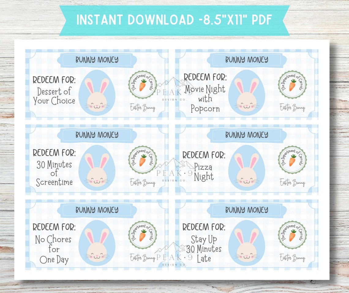 Letter From Easter Bunny Printable | Bunny Money Printable | Easter ...