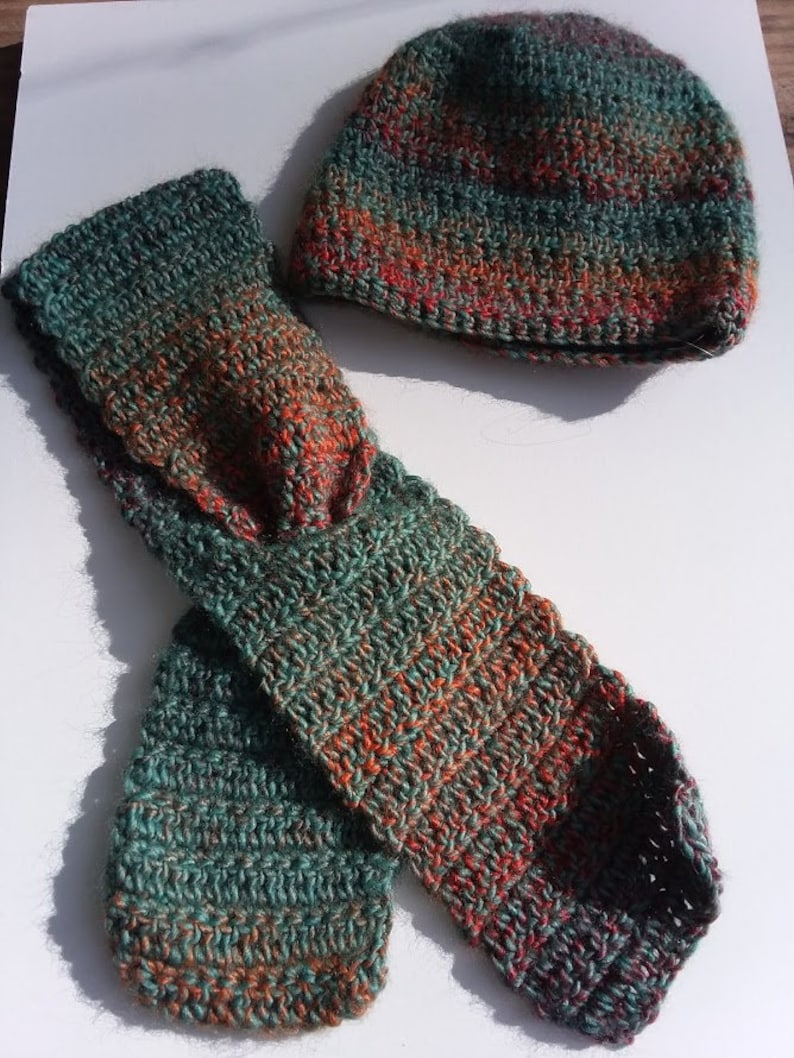 Toddler Winter Hat and Keyhole scarf Matching Set