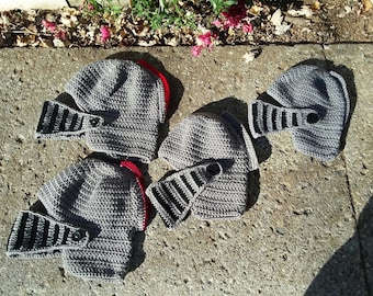 Men's Knight Helmet Beanie crochet pattern