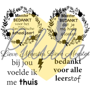 Lehrer, Meister, Danke, Schuljahr, Hochzeit Gunst, Holländisch, Niederländisch, Paket, Silhouette, Cameo, Jpg, Svg, Png, Grundschule, Lehrer
