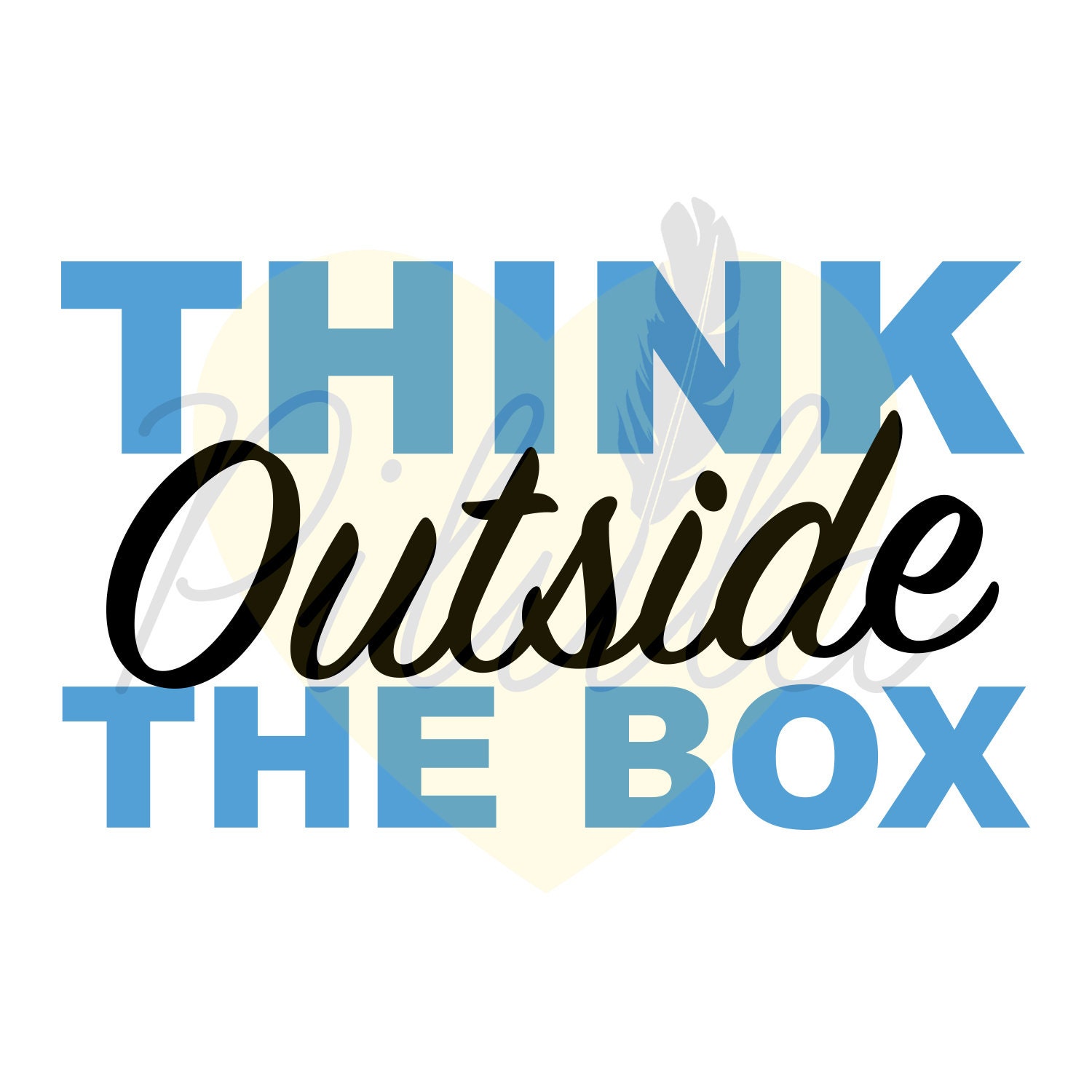 Download Think Outside The Box Quote Cameo Svg Dxf Pdf Jpg Etsy