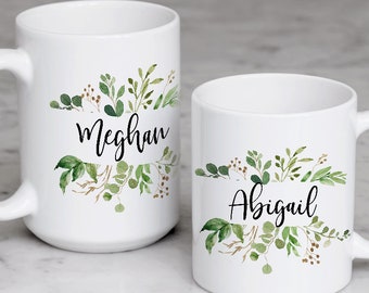 initial mug etsy