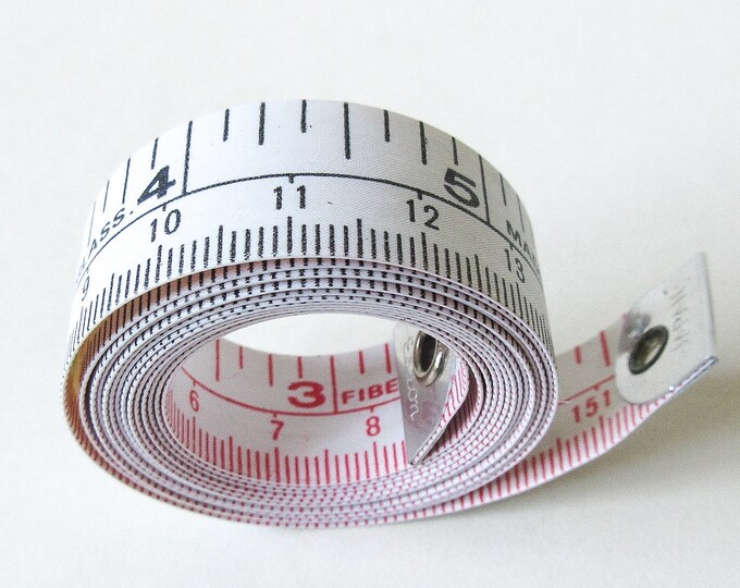 Seamstress Tape Measure, Eslon White Fiberglass Japan, 60 Vintage