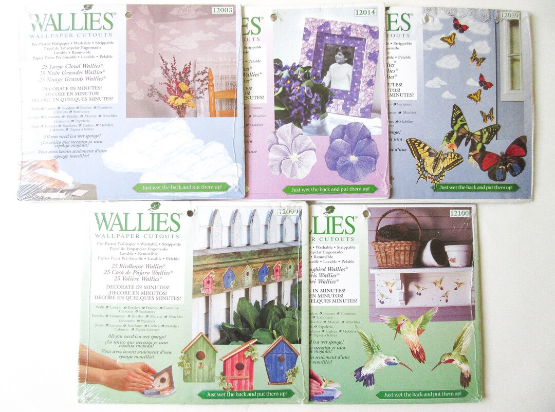 Wallies Wallpaper Cutouts Choice Cloud Purple Pansy Etsy