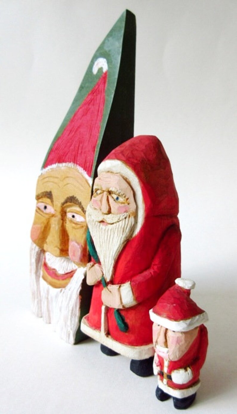 santa figurines from different countries
