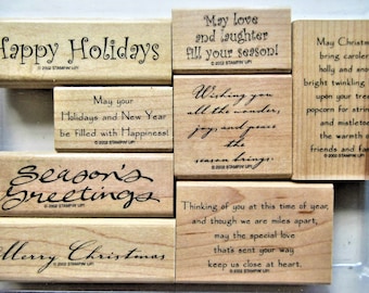 Verses Shapes Gift Tag ON SALE Christmas Rubber Stamp Huge Lot Card Making