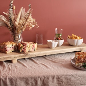 Rustic Reclaimed Wood Charcuterie Board: Live Edge Serving Platter- EXETER