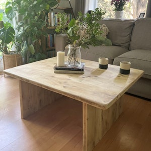 Rustic Coffee Table Made From Reclaimed Wood- Scandinavian Rustic-Farmhouse Table- MANOR