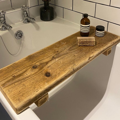 Rustic Bath Shelf/ Caddy/ Tray Etsy UK