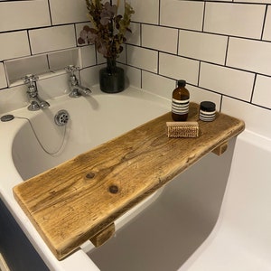 Rustic Bath Caddy- Reclaimed Wooden Bath Tray- Bath Board- JAMES