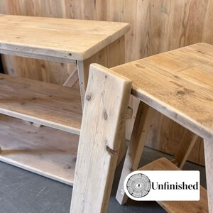 Rustic Coffee Table Made From Reclaimed Wood – Farmhouse Style- NORTHAM Unfinished