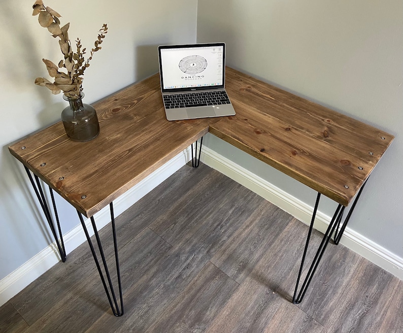 COPSEWOOD Rustic Corner Desk Made From Solid Woodchoice of Etsy UK