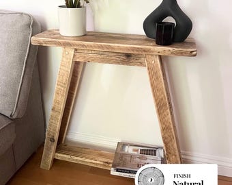 Rustic Console Table-Rustic Side table-Reclaimed Wood Narrow Hallway Table- COBDEN