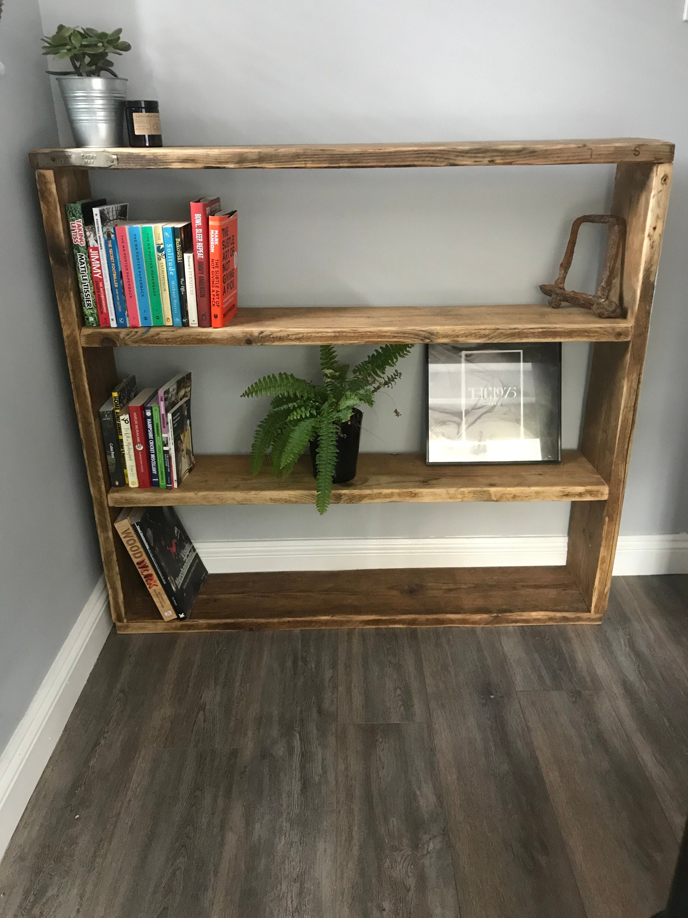 MARY Rustic Reclaimed Wood Bookcasevintage Bookshelfrustic Etsy UK
