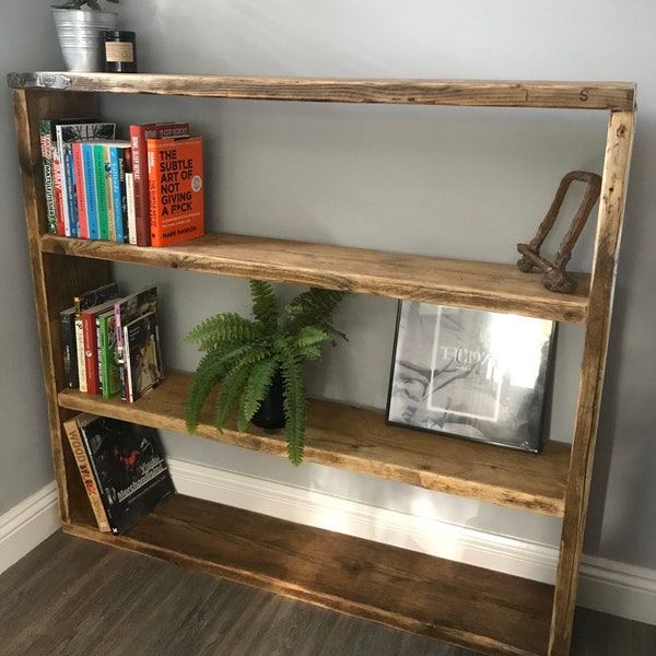 MARY - Rustic Reclaimed Wood Bookcase-Vintage Bookshelf-Rustic Shelving