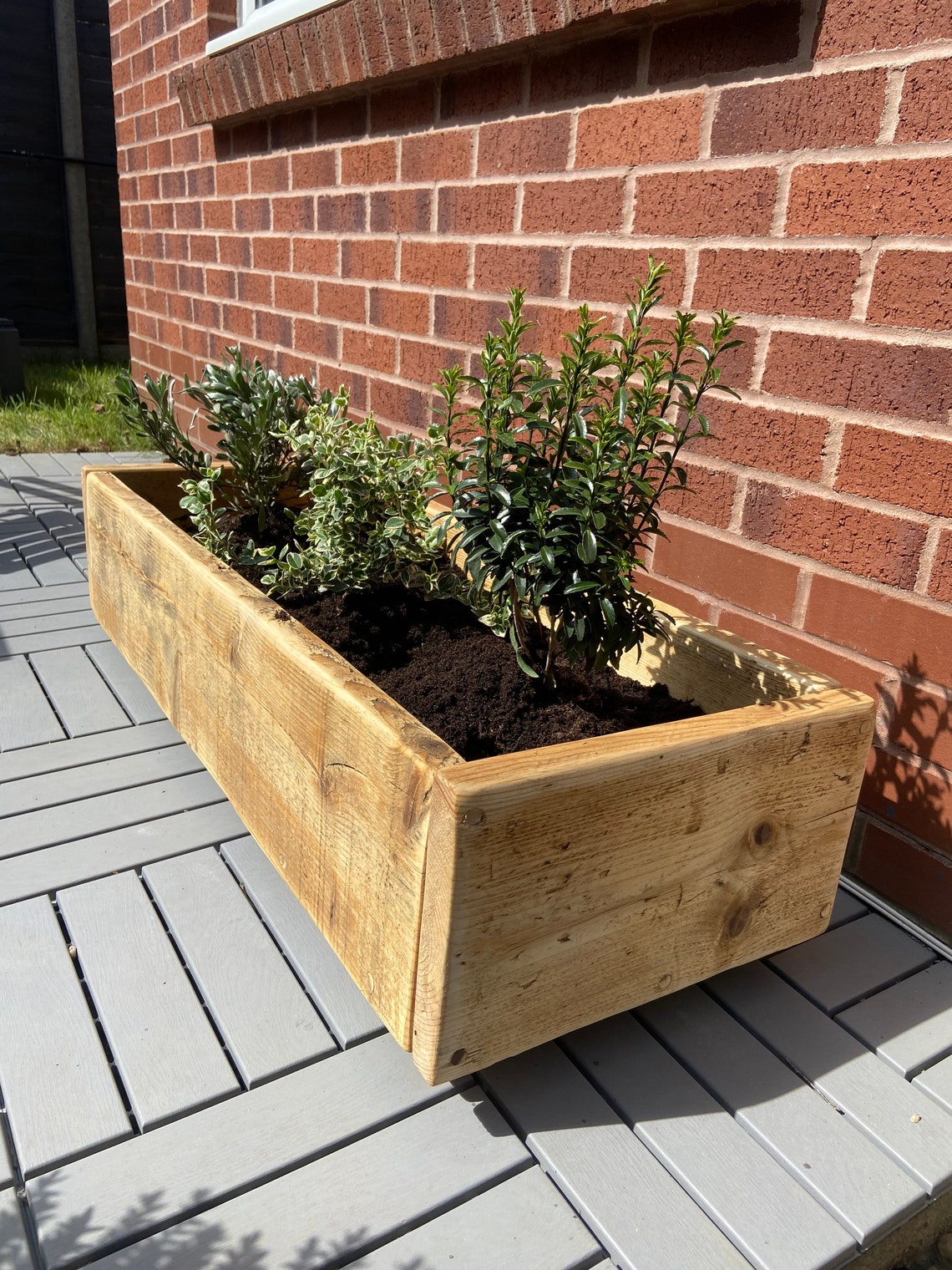 Trough Window Box Rustic Garden Planter-herb Box-garden Trough-window Box- ITCHEN - Etsy ...