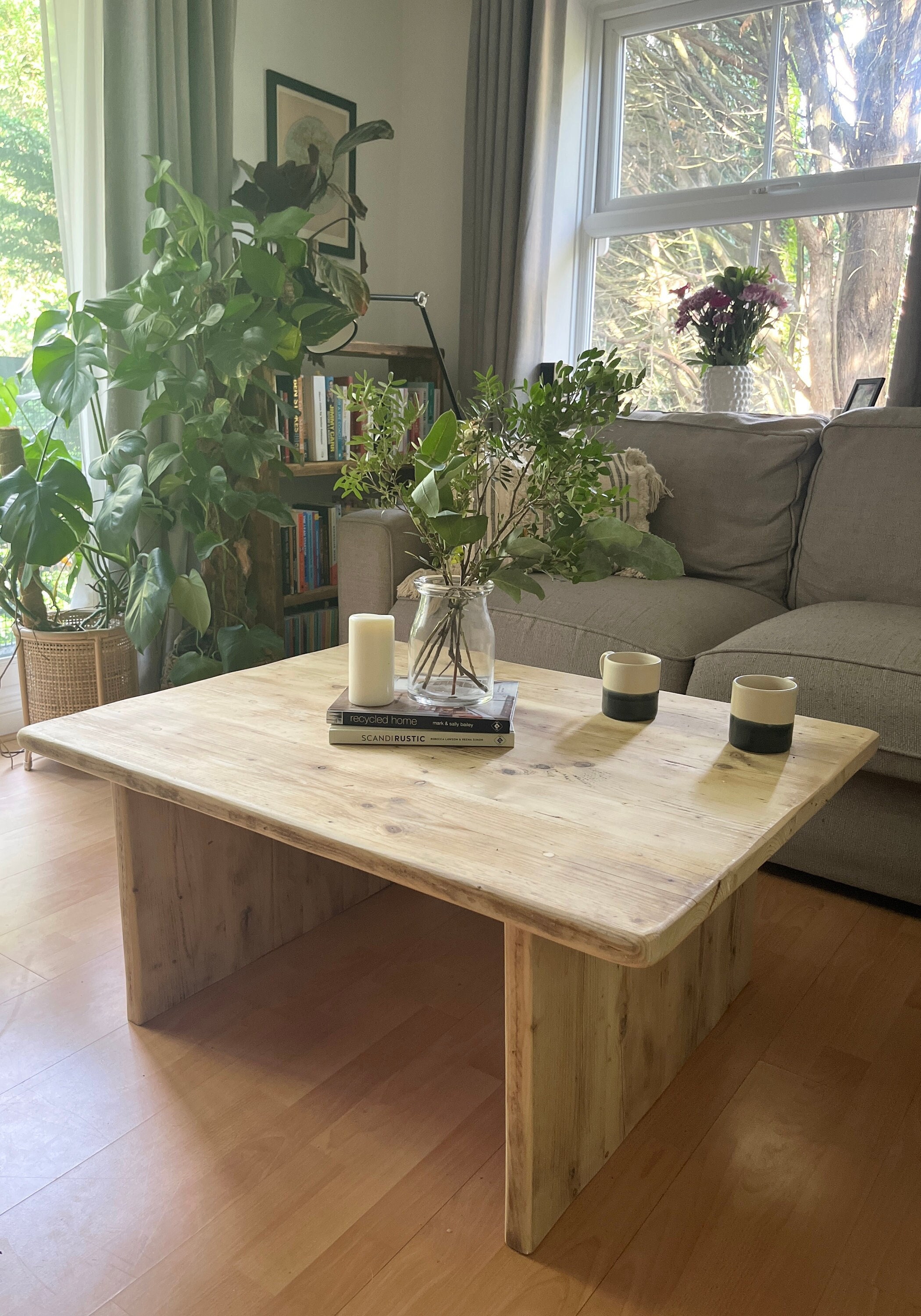 Rustic Coffee Table Made From Reclaimed Wood Scandinavian Rustic Farmhouse Table MANOR