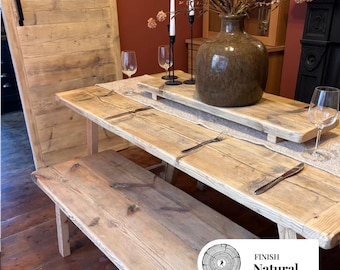 Reclaimed Wood Dining Table- Farmhouse Style- BITTERNE