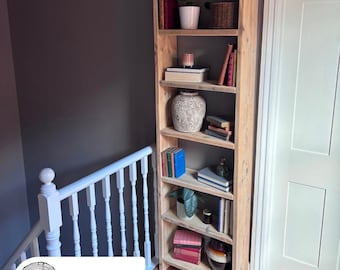 Rustic Bookcase-Vintage Reclaimed Wood Bookshelf-Rustic Shelving- MARY
