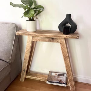 Rustic Console Table-Rustic Side table-Reclaimed Wood Narrow Hallway Table- COBDEN