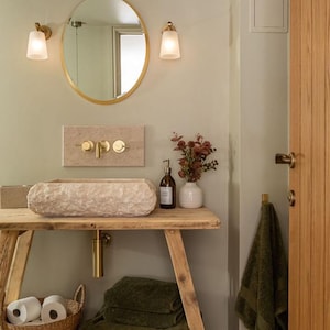 Rustic Reclaimed Wood Vanity Unit - Vintage Wood Bathroom Stand- Reclaimed Wood Washstand- NORTHLANDS