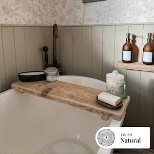 Rustic Bath Caddy- Reclaimed Wooden Tray- Bath Board- JAMES
