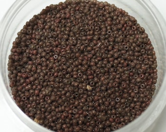 Vintage 16/0 Italian Micro Seed Beads in Opaque Brown, Sold by the Single Tube or 6 Tubes for the Price of 5!