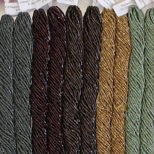 11/0 Czech Two Cuts Opaque Travertine Variety Pack, 5 Colors, 2 Hanks of Each Color
