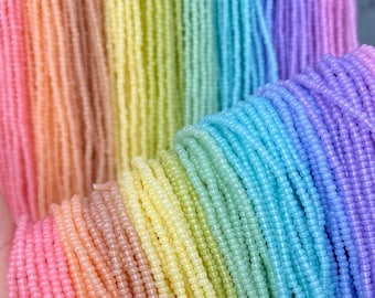 Waxy Pastel Opal Tint Czech Seed Bead Variety Pack, Now in 11/0, 6/0 or 8/0, 10 Colors