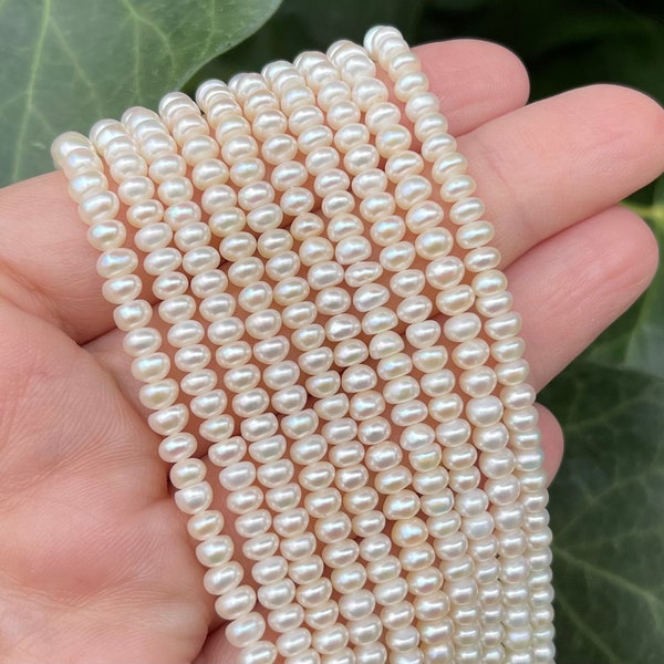 3mm Freshwater Pearls, Sold By The 15.5 Inch Strand