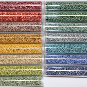 11/0 Japanese Miyuki  Glaze Rainbow Pack, 15 Colors, 1 Ounce Each